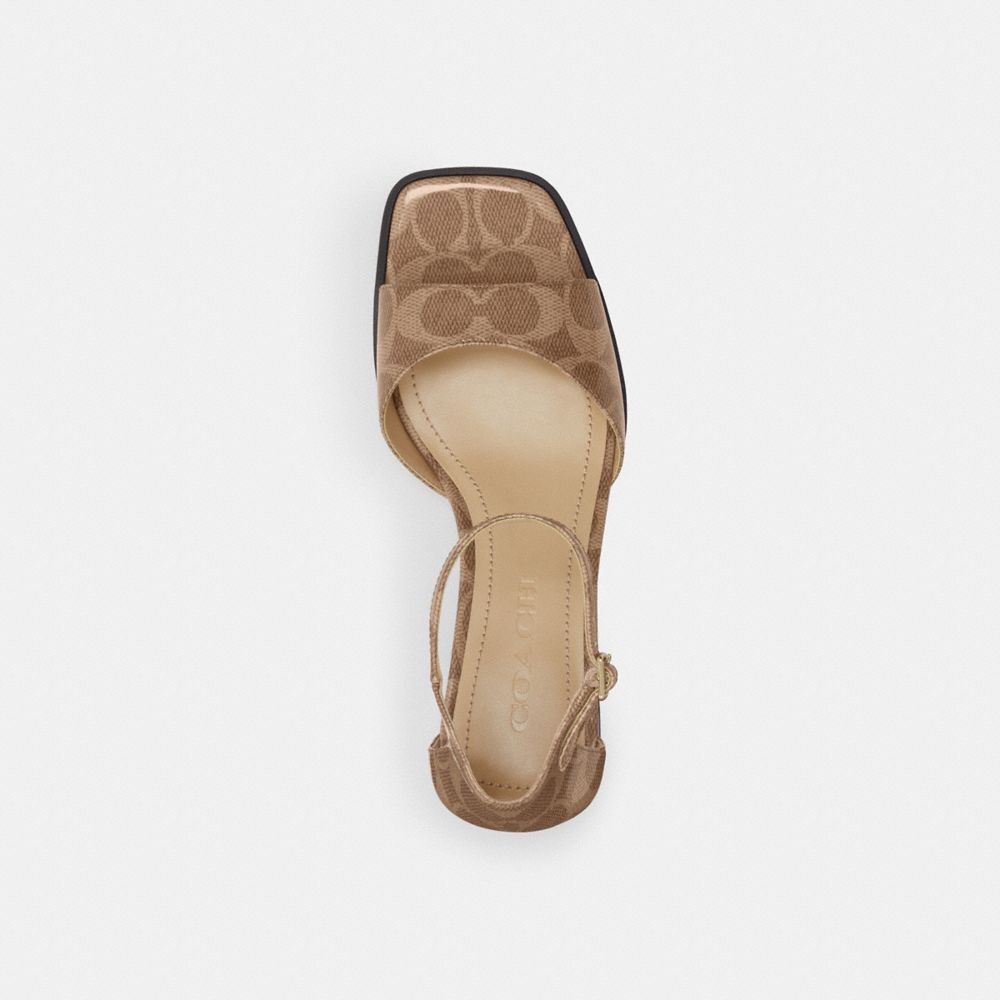 Block Heel Sandal In Signature Canvas