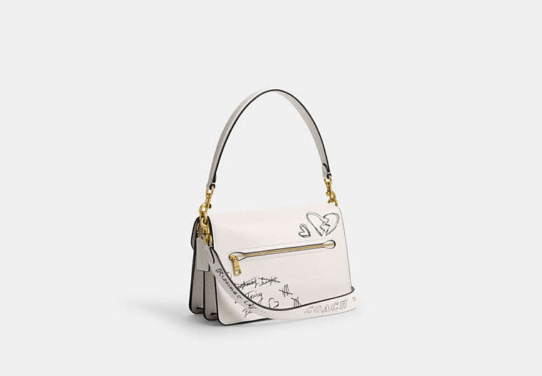 Chain Tabby Shoulder Bag With Sketch Print