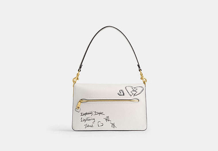 Chain Tabby Shoulder Bag With Sketch Print