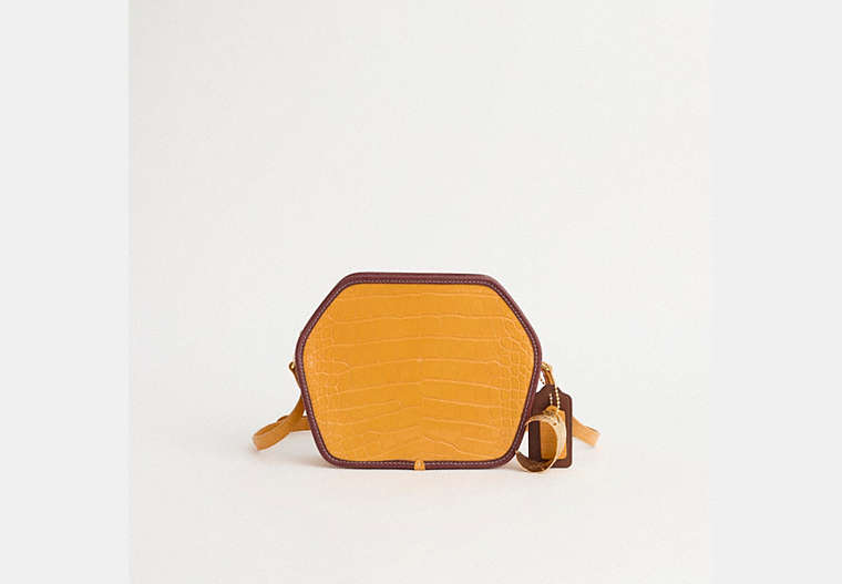 Reloved Zip Geometric Pouch In Alligator