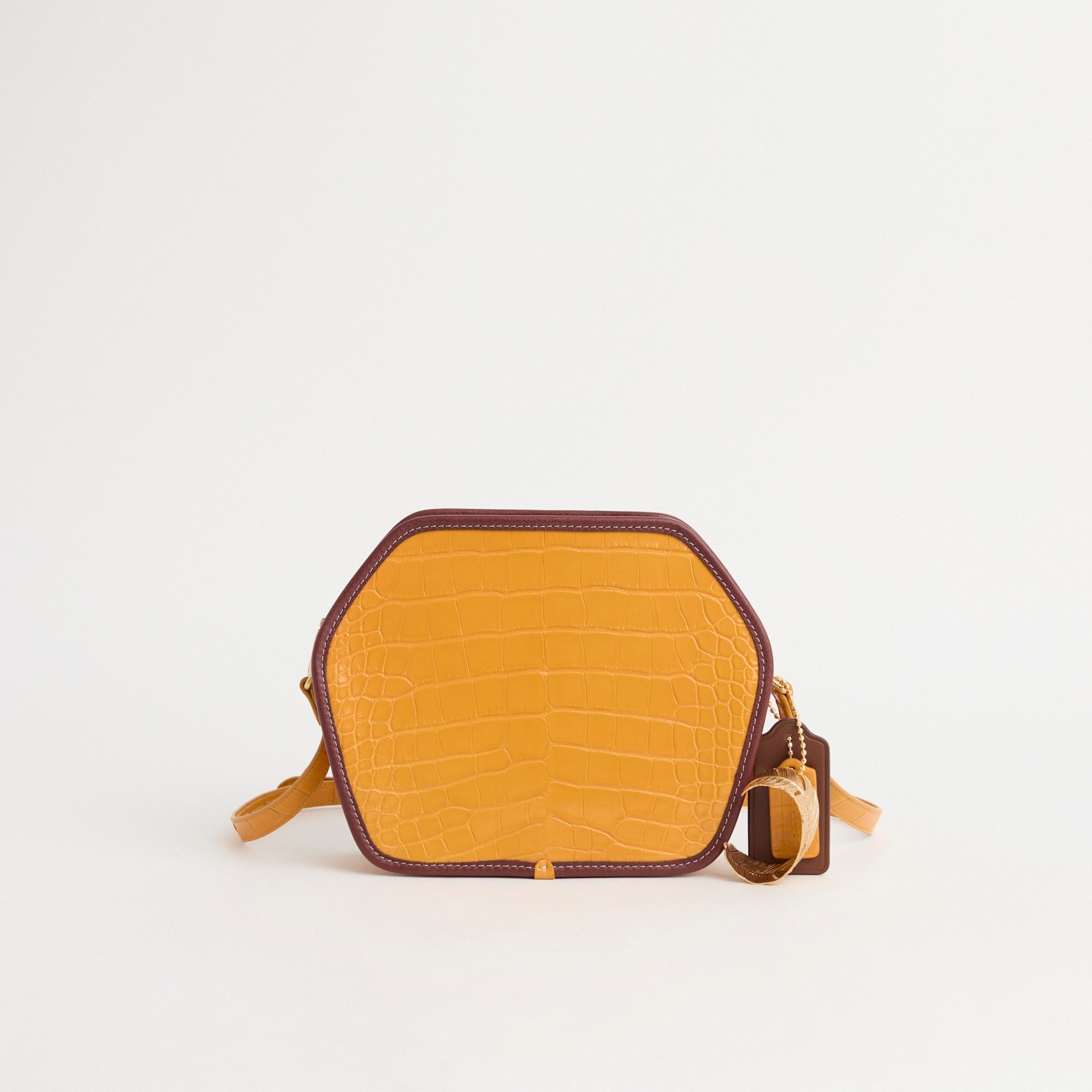 Reloved Zip Geometric Pouch In Alligator