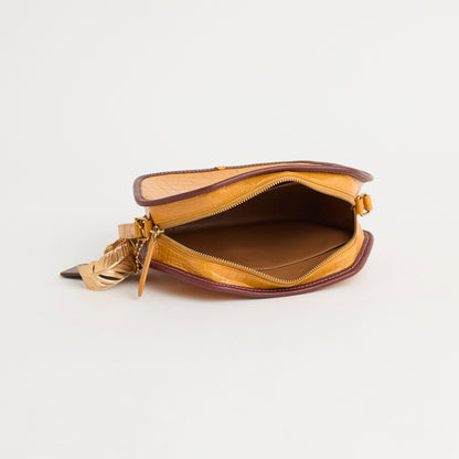 Reloved Zip Geometric Pouch In Alligator