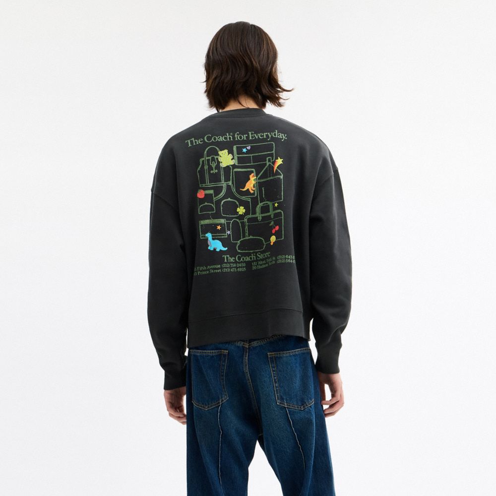 Collage Sticker Crewneck Sweatshirt