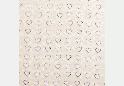 Signature Doodle Heart Print Silk Square Scarf