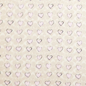 Signature Doodle Heart Print Silk Square Scarf