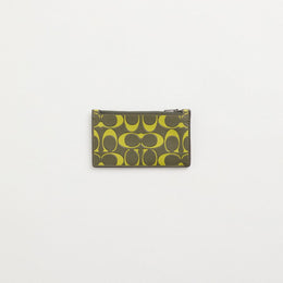 Restored Zip Card Case In Signature Leather