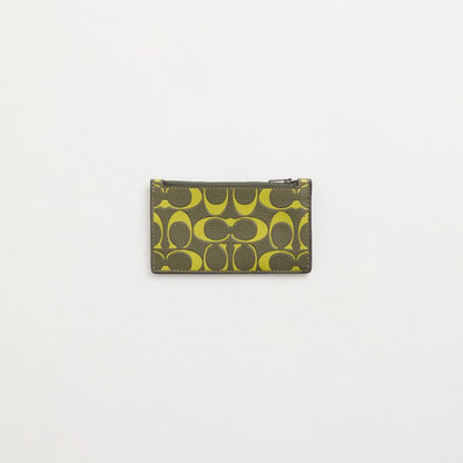 Restored Zip Card Case In Signature Leather