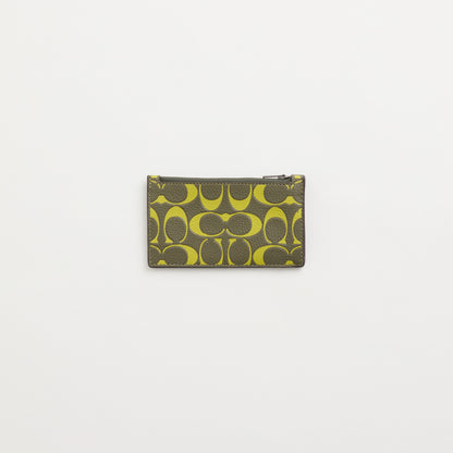 Restored Zip Card Case In Signature Leather