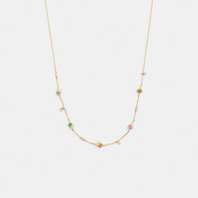 Coach Mini Block Letters Bead Necklace