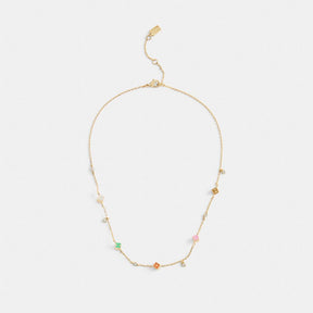 Coach Mini Block Letters Bead Necklace