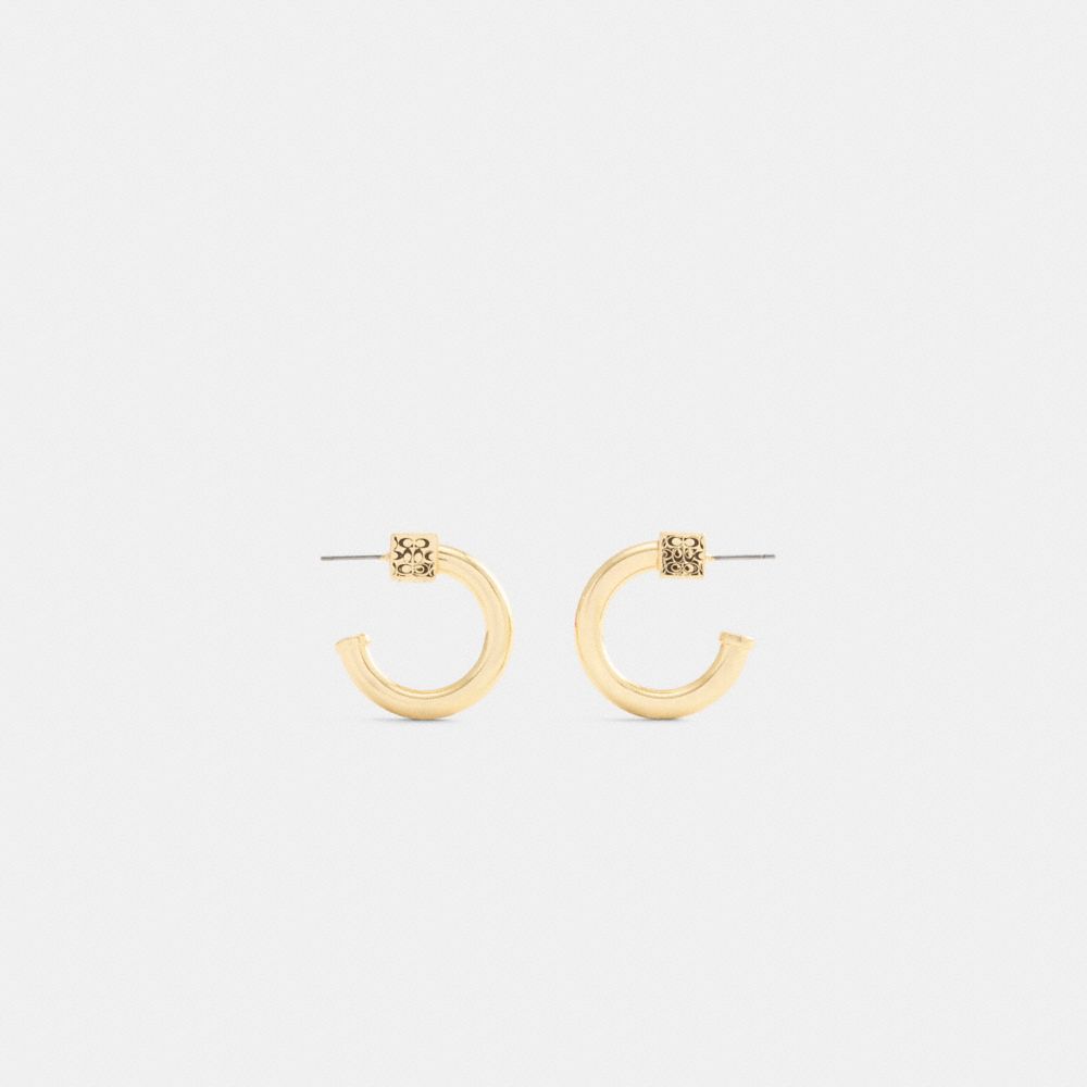 Quilted Cube Wide Hoop Earrings