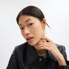 Coach Block Letters Linear Earrings