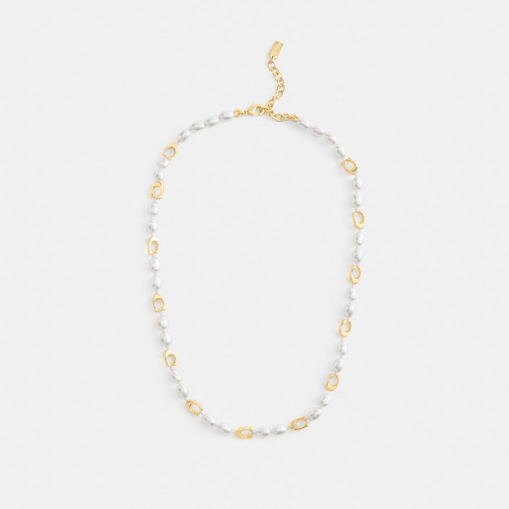 Signature Beads And Pearls Necklace