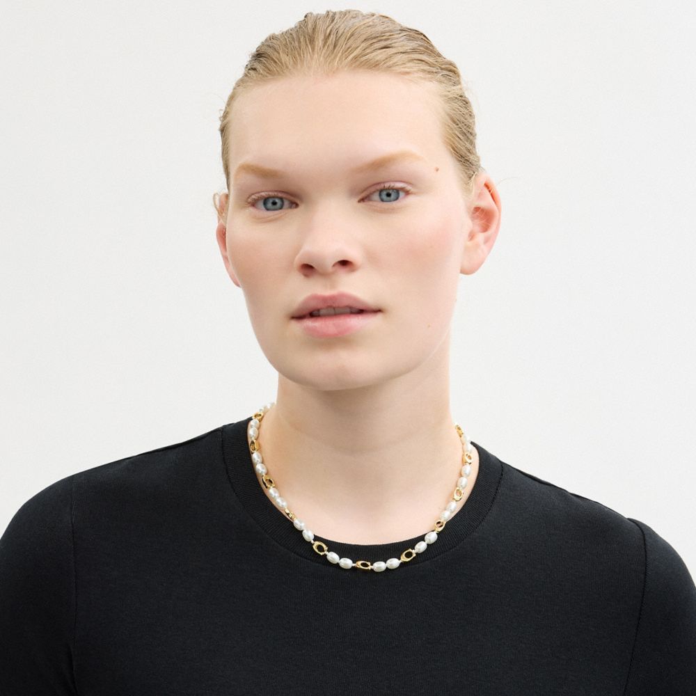 Signature Beads And Pearls Necklace