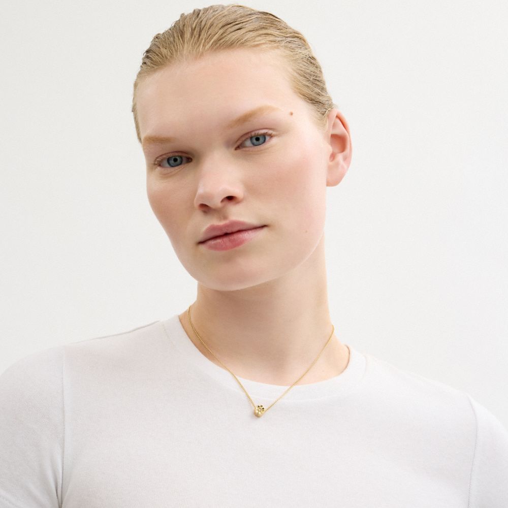 Tea Rose Pendant Necklace
