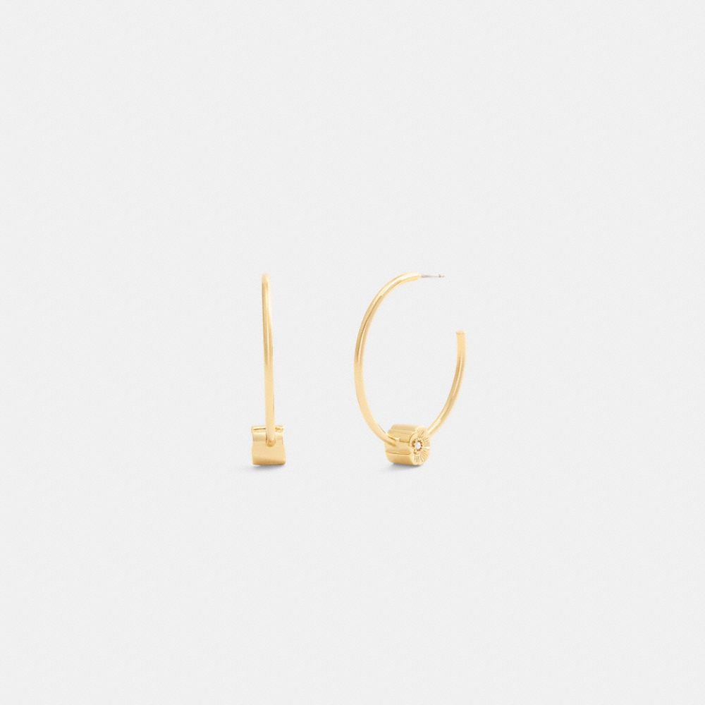 Tea Rose Hoop Earrings