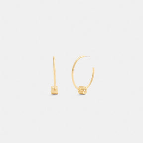 Tea Rose Hoop Earrings
