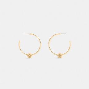 Tea Rose Hoop Earrings
