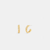 Rivet Chain Hoop Earrings