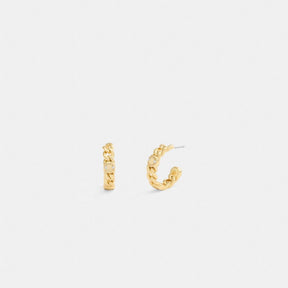 Rivet Chain Hoop Earrings