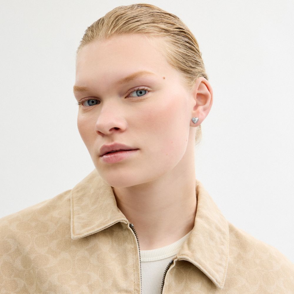 Open Circle Heart Charm Necklace