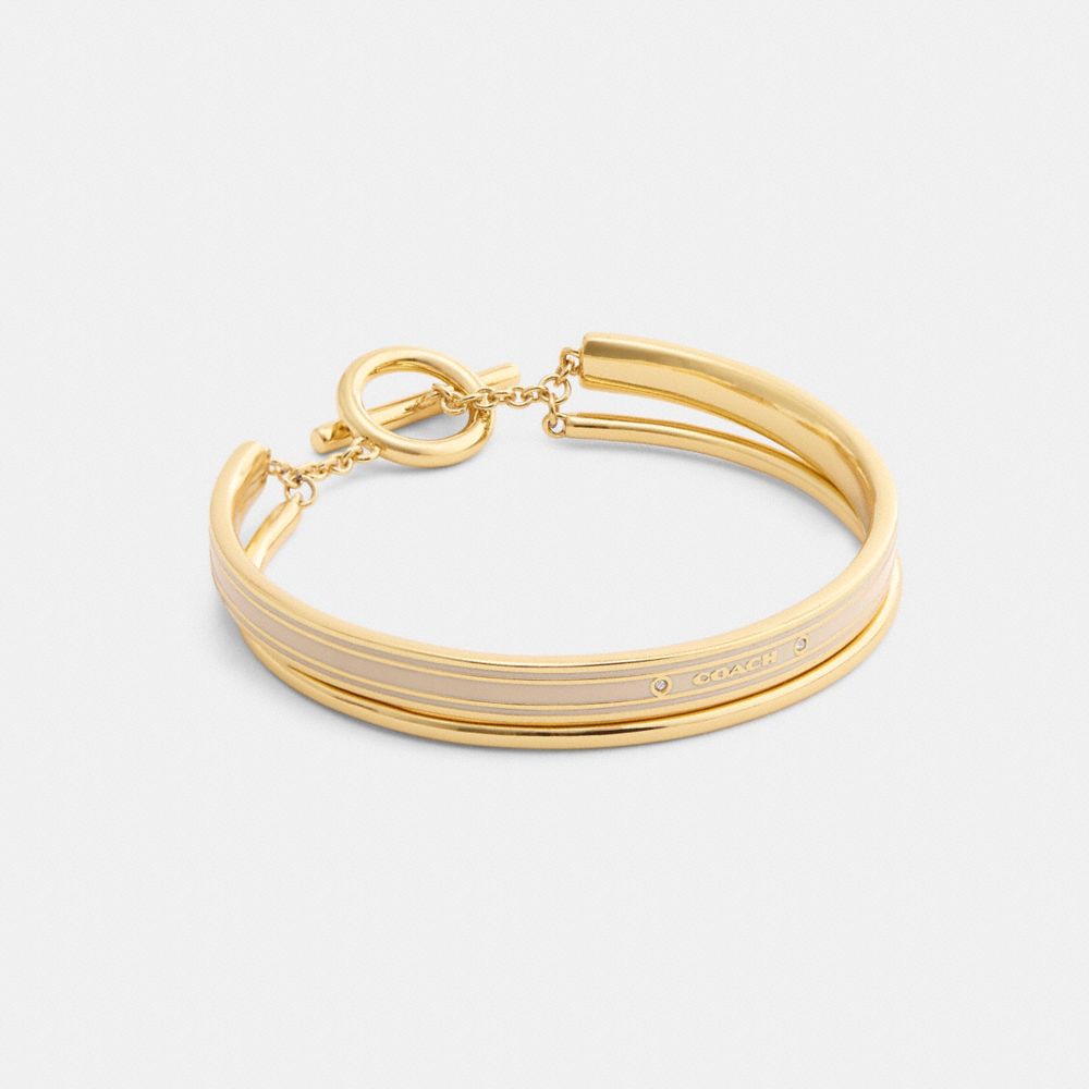 Coach Enamel Double Bangle Bracelet