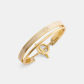 Coach Enamel Double Bangle Bracelet