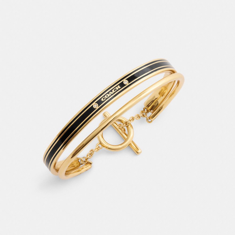 Coach Enamel Double Bangle Bracelet