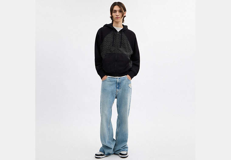 Signature Full Zip Hoodie In Organic Cotton