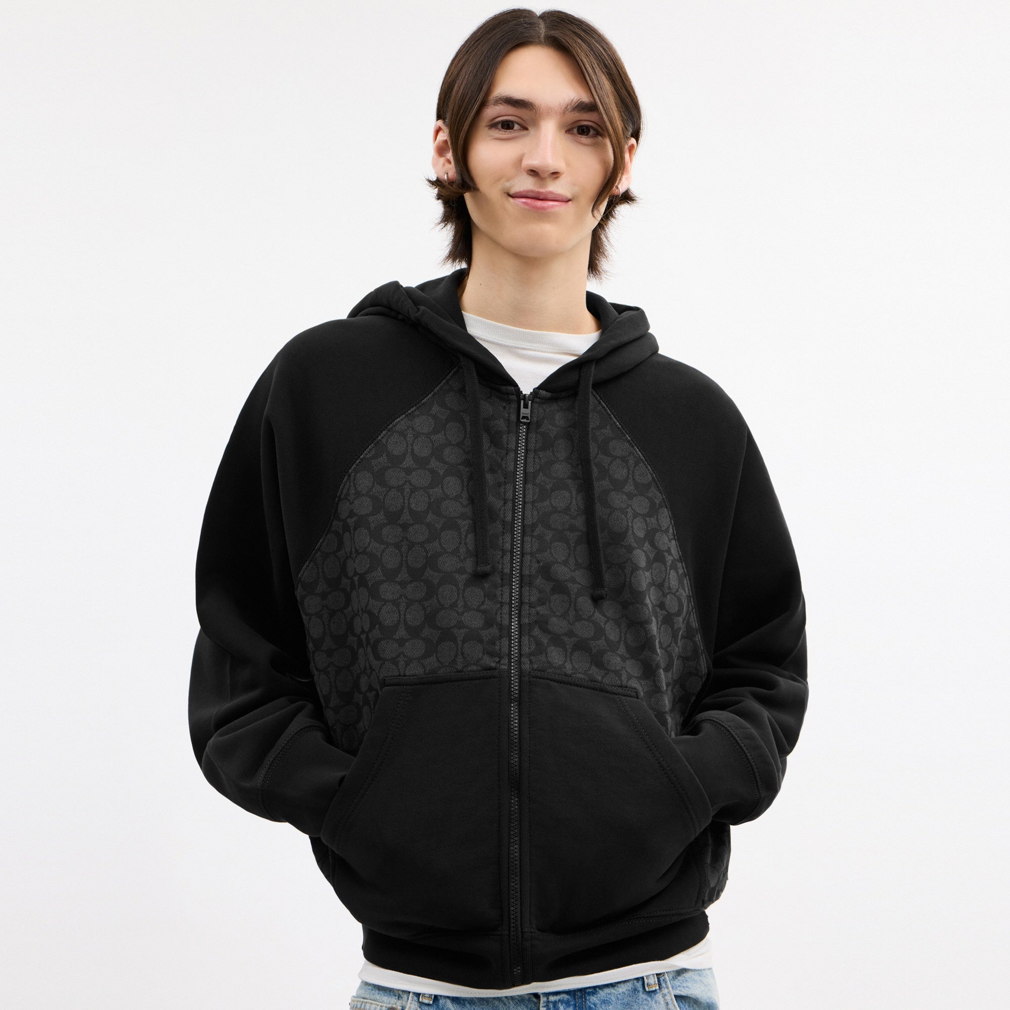 Signature Full Zip Hoodie In Organic Cotton