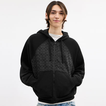 Signature Full Zip Hoodie In Organic Cotton