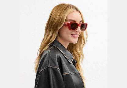 Maxi Sculpted C Oversized Rectangle Sunglasses