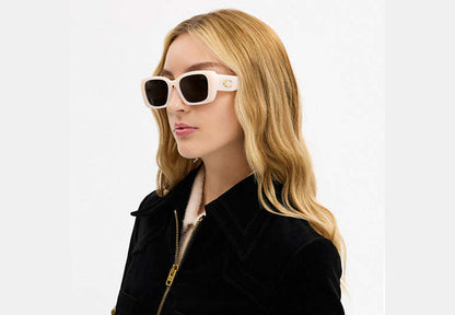 Maxi Sculpted C Oversized Rectangle Sunglasses