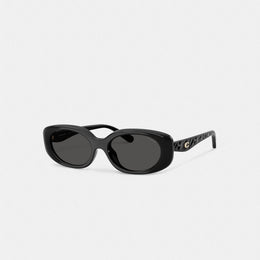 Quilted Oval Rectangle Sunglasses