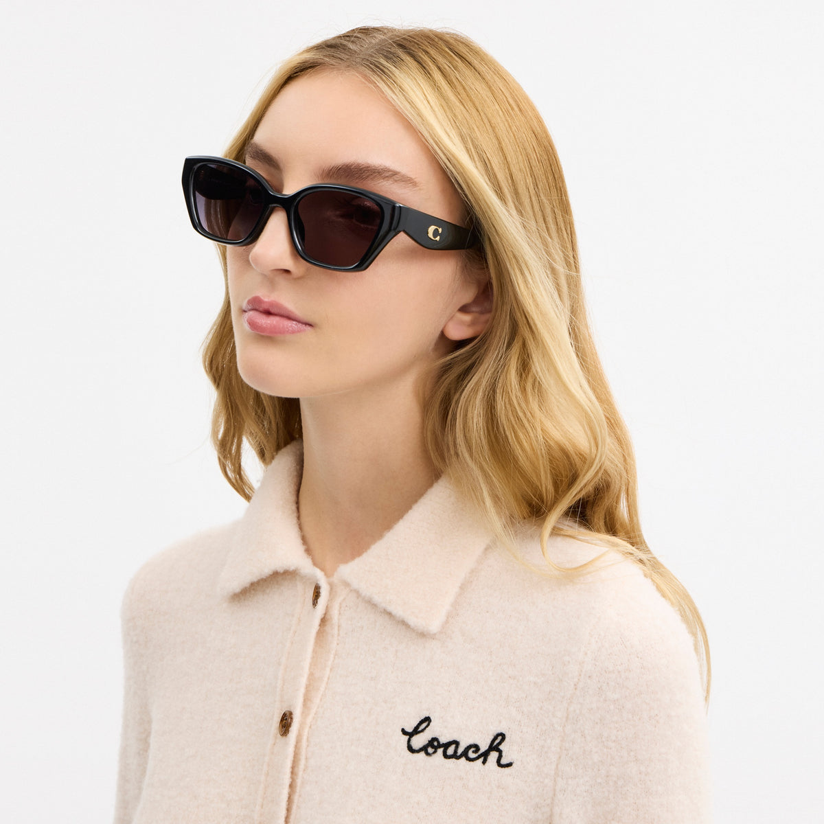 C Hardware Square Cat Eye Sunglasses