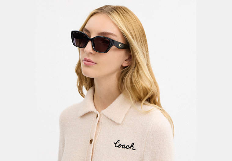 C Hardware Square Cat Eye Sunglasses