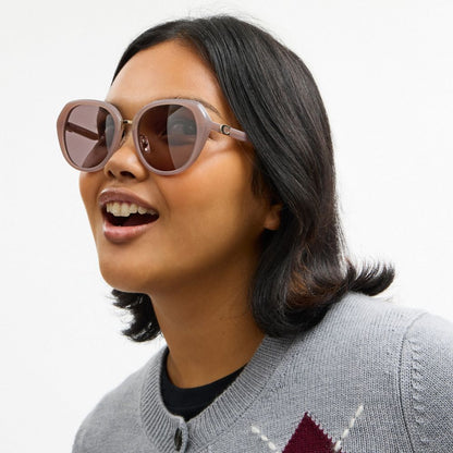 Maxi Sculpted C Oversized Round Sunglasses