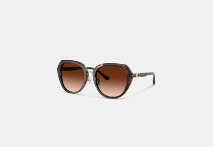 Maxi Sculpted C Oversized Round Sunglasses