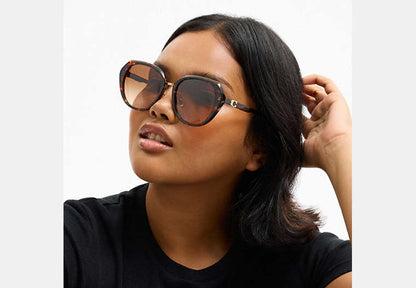 Maxi Sculpted C Oversized Round Sunglasses