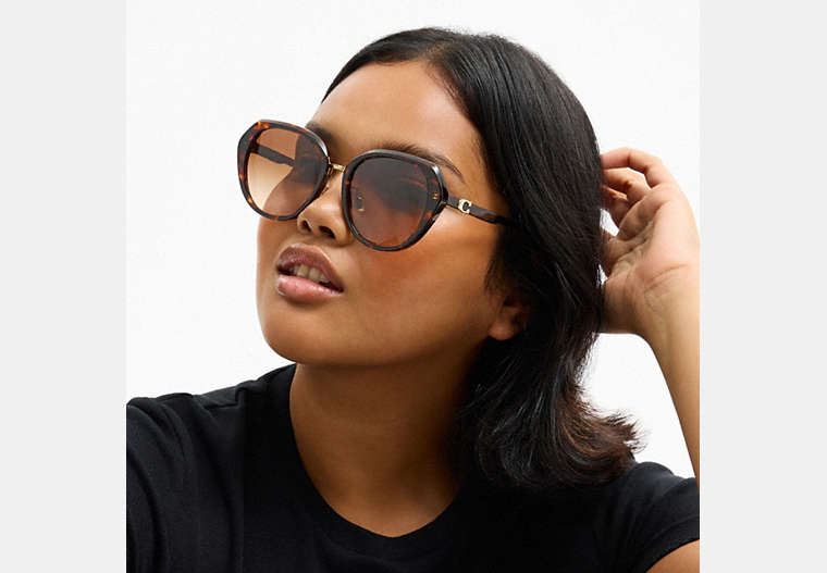 Maxi Sculpted C Oversized Round Sunglasses