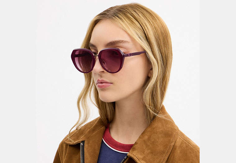 Maxi Sculpted C Oversized Round Sunglasses