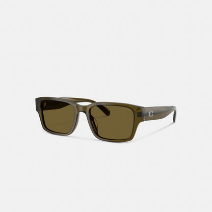 Maxi Sculpted C Narrow Square Sunglasses