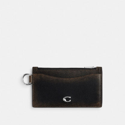 Zip Card Case In Loved Leather