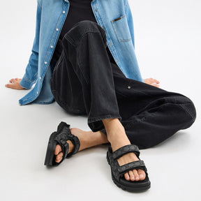 Double Banded Sandal In Signature Jacquard