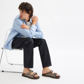 Double Banded Sandal In Signature Jacquard