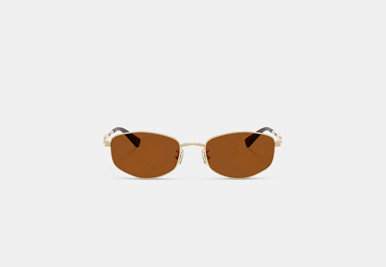 Coach Script Metal Narrow Rectangle Sunglasses