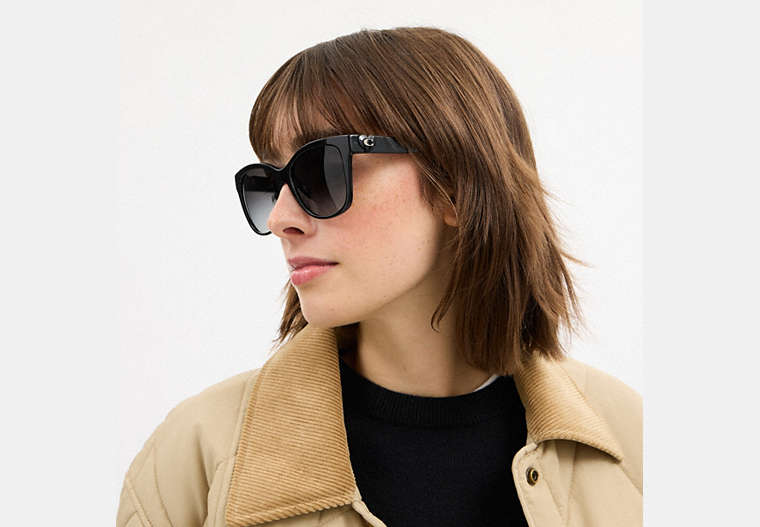 Signature Heart Oversized Square Sunglasses