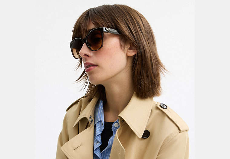 Signature Heart Oversized Square Sunglasses