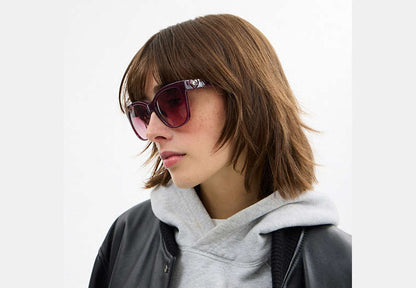 Signature Heart Oversized Square Sunglasses