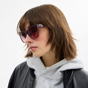 Signature Heart Oversized Square Sunglasses